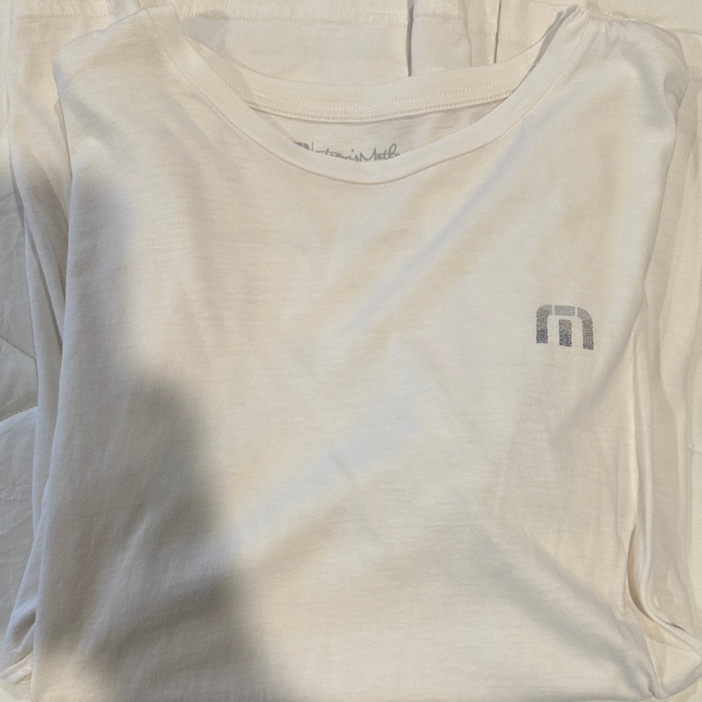 Travis Matthew Cream T-Shirt with Logo